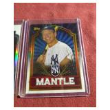 (2) Mickey Mantle Refractor Insert Cards