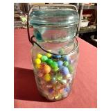 Jar of Vintage Marbles