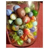 Jar of Vintage Marbles