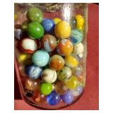 Jar of Vintage Marbles