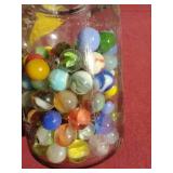 Jar of Vintage Marbles