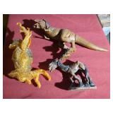 Oddball Action Figure & Figurine Lot - Vintage Syroco Hungry Horse, Etc-