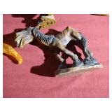 Oddball Action Figure & Figurine Lot - Vintage Syroco Hungry Horse, Etc-