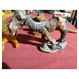 Oddball Action Figure & Figurine Lot - Vintage Syroco Hungry Horse, Etc-