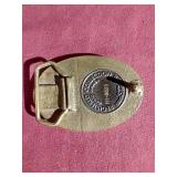 1979 Brass North Dakota Belt Buckle