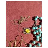 Small Decorative Box With Variety of Jewelry Pieces