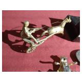 Awesome Vintage Variety Lot - Bronze/Brass Horse & Buggy, Paperweight, Etc