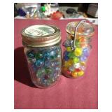 (2) Jars of Marbles