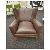 Brown Leather Armchair by American Leather.