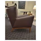 Brown Leather Armchair by American Leather.