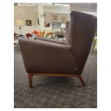 Brown Leather Armchair by American Leather.