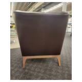 Brown Leather Armchair by American Leather.