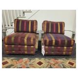 A pair of modern armchairs by Swaim.