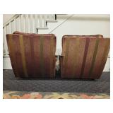 A pair of modern armchairs by Swaim.