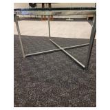 Glass and Chrome Round Coffee Table