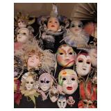 Lot Of Venetian Style Masks