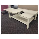 Multifunctional & Stylish White Alum Lift Table by Jardin Couture.