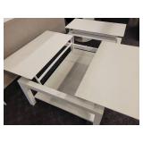 Multifunctional & Stylish White Alum Lift Table by Jardin Couture.