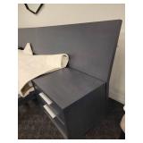 King Bed with 2 Nightstands, Duvet Cover & Shams.