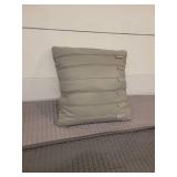 Queen Size Bed with Box Spring and Bedspread.