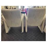 A set of Harvey Probber Fabric Designer Club Chairs w/ Casters Mid Century Modern