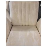 A set of Harvey Probber Fabric Designer Club Chairs w/ Casters Mid Century Modern