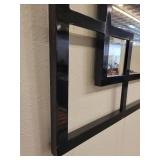 Iron Frame Mirror with a Black Geometric Frame.