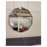 A Ten Sided Mirror. Matt Metal Frame.