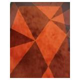Geometric Diamond Shaped Wool Rug. 7