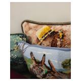 A lot of 26 Handmade Needlepoint Pillows, Fire Screen and Photo Album.