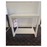 White Glass Top Calligaris Side Table.