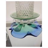 A Tall Art Glass Vase Composition.