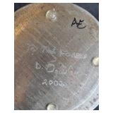 A Carved Marble Abstract Face Sculpture by Dwight Oglesby.