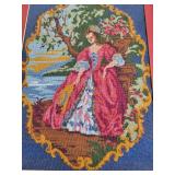 A lot of 4 Framed Handmade Needlepoint Works.