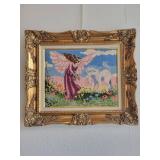 A lot of 4 Framed Handmade Needlepoint Works.