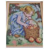 A lot of 4 Framed Handmade Needlepoint Works.