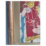 A lot of 3 Framed Handmade Needlepoint Works.