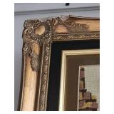 A lot of 3 Framed Handmade Needlepoint Works.