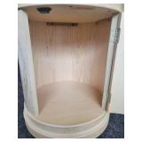 A Henredon Burl Drum Table.