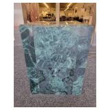 A Mid Century Dark Green Marble Pedestal.