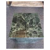A Mid Century Dark Green Marble Pedestal.