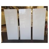 A set of 3 Gloss White Plastic Room Dividers.