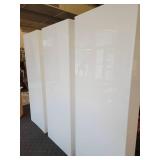 A set of 3 Gloss White Plastic Room Dividers.