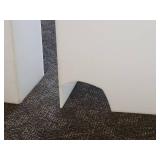 A set of 3 Gloss White Plastic Room Dividers.