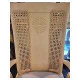 A set of 4 Vintage Bernhardt Chinoiserie Cane Back Dining Chairs.