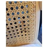 A set of 4 Vintage Bernhardt Chinoiserie Cane Back Dining Chairs.