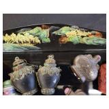 A lot of 27 Snuff Bottles. 8 bottles are missing their stops. Cinnabar. Painted. Etc.