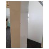 Counter Height Glass Topped Table with Aluminum Legs by Johnston Casuals.