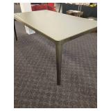 Dining Table by Elite Modern. Scratch Resistant Etched Glass Top.