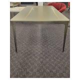 Dining Table by Elite Modern. Scratch Resistant Etched Glass Top.